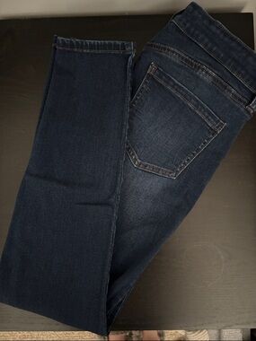Buffalo Dark Blue Slim Straight Cropped Jeans